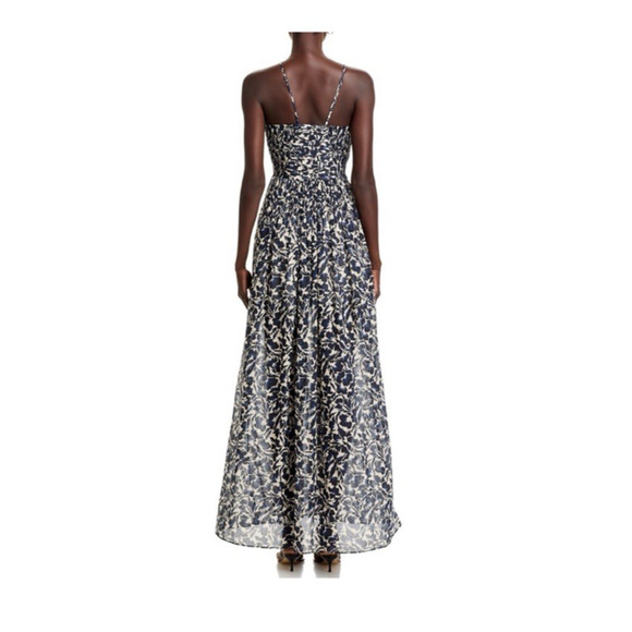 ALC Women’s Size 10 Romy Pleated Maxi Dress in Cream & Navy Floral NWT $695 - Picture 3 of 16